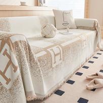 Chenille Sofa Towel Four Seasons Universal Ins Style Full Cover Cloth Anti-Cat Claw Sofa Cover Simple Non-Slip Sofa Cushion 180*130cm gray