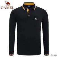 Camel Spring and Autumn New Embroidery Men's and Women's High Quality 100 Cotton Polo Fashion Lapel Long Sleeves Breathable and Comfortable L juoda