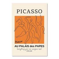 Picasso Šokėja Bauhaus Apvalus Haring Sienos Menas Rožinė Estetika Oranžinis Drobės Paveikslas Skandinaviškas Plakatas ir Spaudiniai Svetainės Dekoravimas 21cm×30cm NoFrame