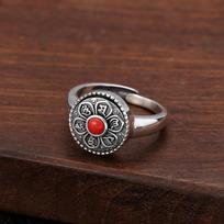 Six -Character Mantra Couple Ring Men And Women 'S Domineering Personalized Tail Finger Ring Retro Single Rotation