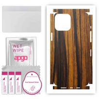 apgo Apsauginis odos lipdukas nugarai ir šonams, suderinamas su Apple iPhone 12 Pro Max, pilnai apvyniojama plėvele, folija, vinilu – raštas Tigerwood