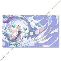 Genshin Impact Žaidimo Plakatai Veikėjai ir Bangos Drobės Tapyba Šiuolaikinis Sienų Menas HD Spausdinti Paveikslai Svetainei Namų Dekoras 20x40cm No Framed gray