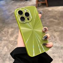 Luxury Laser Aurora CD Pattern Case For iPhone 15 14 Plus 13 12 11 Pro Max Soft Bumper Shockproof Armor Glass Camera Hard Cover For iPhone 15Plus beige