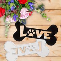 „Love Bone“ formos kauliukai kortelių gamybai, „Love Cutting“ štampai, šunų pėdsakų metalo pjaustymo forma, „Scrapbooking“ štampai dies gray