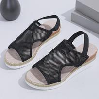 Sandalai Moterims Vasariniai Batai Moterims Platforminiai Sandalai su Pleištiniu Padu Tinklelio Platforminiai Sandalai Šlepetės Moteriški Lengvi Kasdieniai Batai Lauko Paplūdimio Sandalijos 35 black