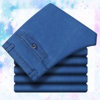 Men's Plus Size Multi-pocket Pants Loose Straight Pants Business Casual Jeans 29