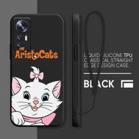Animacinis Marie Katės Rožinis Telefono Dėklas Xiaomi Mi 12 11 11T 10 10T 9 9SE Lite Pro Ultra A3 Skystas Virvelės Saldainio Spalvos Viršelis Fundas Mi 12 Pro