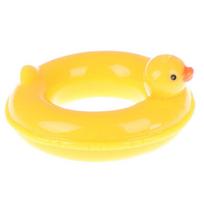 1:6 1:12 Lėlių namelio miniatiūrinis geltonas ančiukas Gyvybės gelbėjimo ratas lėlei Lėlių namelio dekoras 4,5cm*2cm yellow