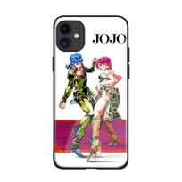 Giorno Giovanna Trish Una JOJO Tempered Glass Soft Silicone Phone Case Cover Shell For iPhone SE 6s 7 8 Plus X XR XS 11 Pro Max iPhone 6 6s&Soft Silicone case black