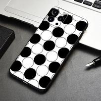 For iPhone 7 12 14 8 Plus XR 13 Pro Max X 11 XS 5 6S 6 SE2022 5S SE2 Mini Smartphone Black and White Polka Dot Phone Cover iPhone 14