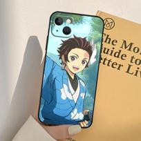 Anime Demon Slayer Tanjiro Phone Case For iPhone 12 11 13 14 Pro Max X XR XS Max 7 8 Plus SE 2020 12 Mini 13 Mini Cover iPhone 14Pro MAX gray