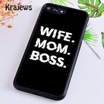 Krajews Wife Mom Boss Soft Phone Case Cover For iPhone 14 5s 6s 7 8 plus X XR XS 11 12 13 pro max Samsung Galaxy S21 S22 ultra iPhone 14