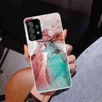Madingas geometrinis marmurinis dėklas telefonui Samsung Galaxy A51 A71 A50 A70 A40 A30 A20E A10 A41 A31 A21S A11 A01 A6 A8 + A7 A9 Samsung A51 4G white