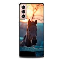 Running Horse Case for Samsung Galaxy S22 Ultra Phone Cover S21 S20 FE S10 S9 S8 Plus S10e S7 Edge Black Soft Silicone Cover Samsung S22 5G