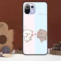 Peach And Goma Cat Funda For POCO X3 Pro F3 M3 M4 Pro Case For Xiaomi Mi 11T Pro 11 Ultra Note 10 Lite Cover Mi 9 brown