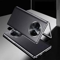Magnetinis stiklinis dėklas, skirtas Oppo Find X6 Pro 360° visiškai apsaugantis apsauginis galinis dangtelis, skirtas Oppo Find X6 Find X6 Pro odinis dangtelis Oppo Find X6 Pro gray