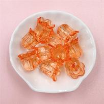 17*15mm 10PCS  Creative Acrylic Fashion Lily Of The Valley Loose Beads for Jewelry Making DIY Necklace Handmade Material Bracelets Accessories oranžinė