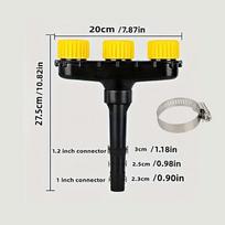 Multi-head Spray Agriculture Atomizer Nozzle Garden Lawn Sprinkler Farm Vegetable Irrigation Adjustable Large Flow Watering Tool 3 Heads black
