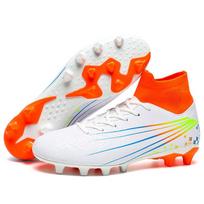 Men's High-top Socks Large Sizes of Long Nails Football Shoes Non-slip Wear-resistant TPR Artificial Corthiri Outdoor Children's Football Shoes 36 balta