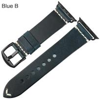 WatchBand Vintage Oil Wax Leather Watch Strap For Apple Watch Band 45mm 41mm 42mm 38mm Series 7/SE/6/5/4/3/2/1 IWatch Watch Bracele 42mm or 44mm 45mm