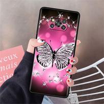 „Xiaomi Mi Poco X3 NFC X4 Pro F3 F4 GT M4 M3 F1 C40 11 Lite 11T“ dėklas, minkštas silikoninis telefono dėklas, deimanto formos, gėlė, drugelis Poco X4 GT