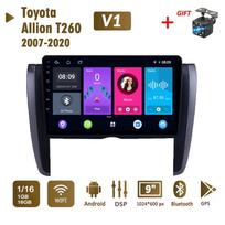 2Din Android Car Radio for Toyota Allion T260 2007-2020 Multimedia Carplay WIFI Head Unit Stereo Navigation 2+32GB 1+16GB blue