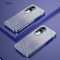 Prabangus blizgus su žvilgučiu dengtas silikoninis dėklas OPPO Reno 10 Pro Plus kameros lęšiui, minkštas galinis dangtelis Coque Reno 10 4G mėlyna