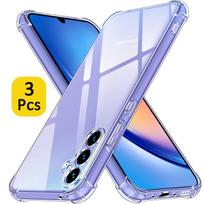 3 vnt. Skaidrus dėklas Samsung Galaxy A15 5G A05 A35 A55 A04 A34 5G Storas Smūgiams atsparus Minkštas Silikoninis Telefono Dėklas Samsung A54 5G For A05S