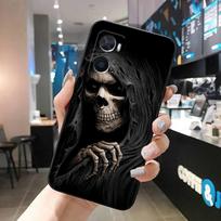 Grim Reaper kaukolės skeleto dėklas, skirtas OPPO A78 A54S A17 A57S A74 A78 A91 A96 A94 Realme GT Master X3SuperZoom Reno 7 10 11 pro OPPO A78 5G gray