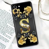 Soft Case For Samsung Galaxy S20 FE S21 Ultra S9 S10 Plus S22 S23 S24 Black Matte Phone Cover Gold Rose Letter Galaxy S20 Ultra gray