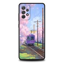 Cherry Blossoms Traint Moun Fuji Case For Samsung A13 A51 A71 A41 A31 A21S A11 A01 A03S A12 A32 A52 A22 A23 A33 A53 A73 5G Cover Samsung A33 5G gray