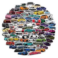 100 vnt. JDM Retrofit lenktyninio automobilio grafiti lipdukas nešiojamajam kompiuteriui, gitarai, bagažui, dviračiui, riedlentei, vandeniui atsparus lipdukas, lipdukas, vaiko žaislas, universalus