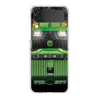 Phone Case For Samsung Galaxy Z Flip 3 4 5 Transparent fold High Hard PC Shell For Galaxy Z Flip 3 5 Cover Farm Vehicle Tractor Galaxy Z Flip