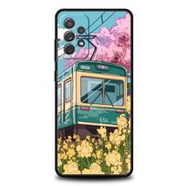 Cherry Traint Moun Fuji Case for Samsung A51 A71 A21S A12 A11 A31 A41 A52 A32 A01 A23 A33 A53 A73 A03S A13 5G A72 A54 A34 Cover Samsung A73 5G blue