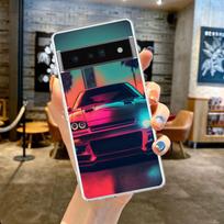 Sportinis automobilis JDM Tokyo driftas skirtas „Google Pixel“ 8 7 6 Pro 6A 5 4 5A 4A 3A XL 5G telefono dėklas, silikoninis smūgiams atsparus TPU skaidrus dangtelis Pixel 6A