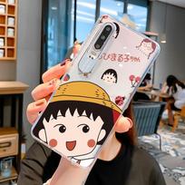 Animacinis Chibimaruko Chan telefono dėklas Samsung S10 20 22 23 A10 40, Xiaomi10 Note10, Huawei P50 20, Honor60 70 Huawei P50 pro white