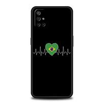 Phone Case For OnePlus 10 9 Pro 9T 9R 9RT 8T 8 7 6T 7T Nord 2 CE 5G N200 N100 Cover Protection Brazil Brazilian flag Football OnePlus Nord 2 5G black