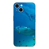 Black tpu Case For Samsung galaxy A6 A8 A9 2018 plus Animal manta ray Samsung A6PLUS 2018 blue