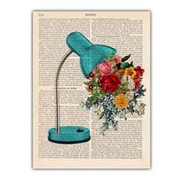 Retro art old electrical canvas painting radio table lamp telephone poster office wall art living room home decoration mural No Frame 21*30cm No Frame beige