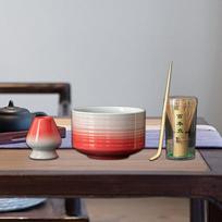 Japoniškas „Matcha“ rinkinio ceremonijos aksesuaras Red White