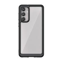 Transparent PMMA Case For Samsung Galaxy M15 F15 M55 C55 F55 5G M14 4G TPU Colorful Soft Border Back Anti-Shatter Protector Hard Shell Covers For M14 4G-A05S skaidri
