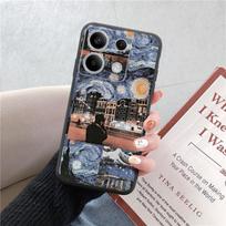 Gėlių raštais minkštas juodas silikoninis telefono dėklas skirtas Xiaomi Redmi fotoaparato smūgiams atsparus apsauginis guminis buferio dangtelis, skirtas Redmi Note 13 Pro 13C dėklams Redmi 13 4G gray