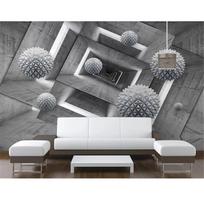 Tapetai Juodai balta Geometrinė Grafika Sienų Fototapetai Svetainės miegamojo 3D Tapetai Namų dekoras 200 cm(W) x 140 cm(H) gray