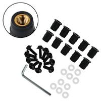 CNC Varžtas Aliuminis+plastikas Priekinis stiklas Motociklas black