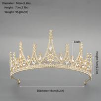 Bridal Crown High-end Luxurious Hair Accessories Headwear Wedding Wedding Main Veil Accessories gray