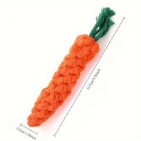 1pc Highly Durable Carrot Shaped Dog Chew Toy - Pet Teething and Interactive Play for Endless Fun - Pet Friendly Knot Design 1pc morkų oranžinės spalvos
