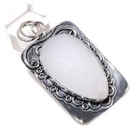Selenite Gemstone Handmade 925 Sterling Silver Gift Jewelry Pendant 2.52  f6v31 white