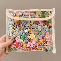 Children's Headband No Harm To Hair Rope Elastic Band Female Girl Headrope Rubber Baby Small Hairpin Headed Korean Version 50 PCS with a set