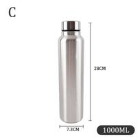 Nerūdijančio plieno sportinio vandens butelio termoso puodelis, nepralaidus termosui 7.3*28cm gray