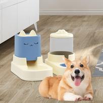 Food Feeder and Water Dispenser Automatic Pet Bottle for Indoor Cats Storage mėlyna